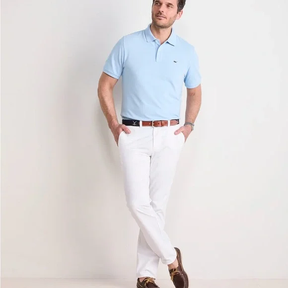 Vineyard Vines Sky‎ Blue Heritage  Pique Polo Shirt, Size XS - Picture 2 of 13